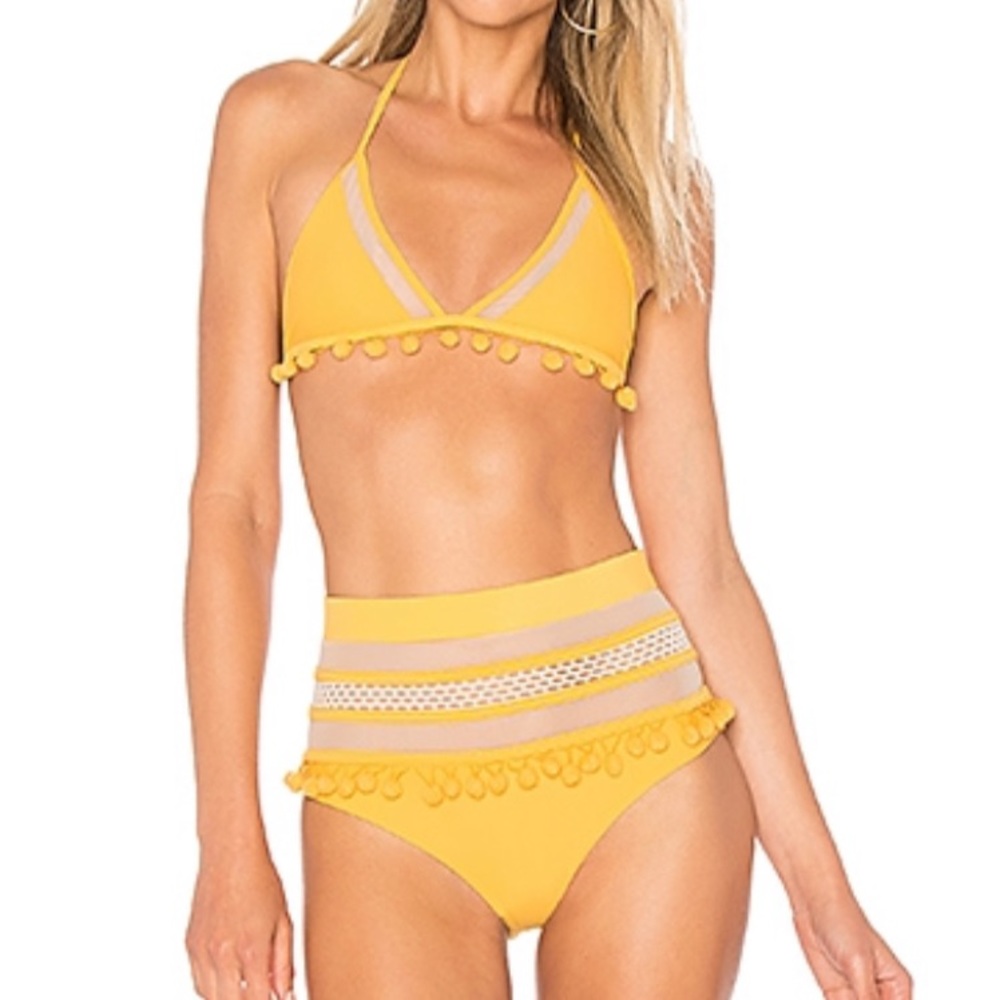Tularosa Yellow Bikini in Confetti from Revolve